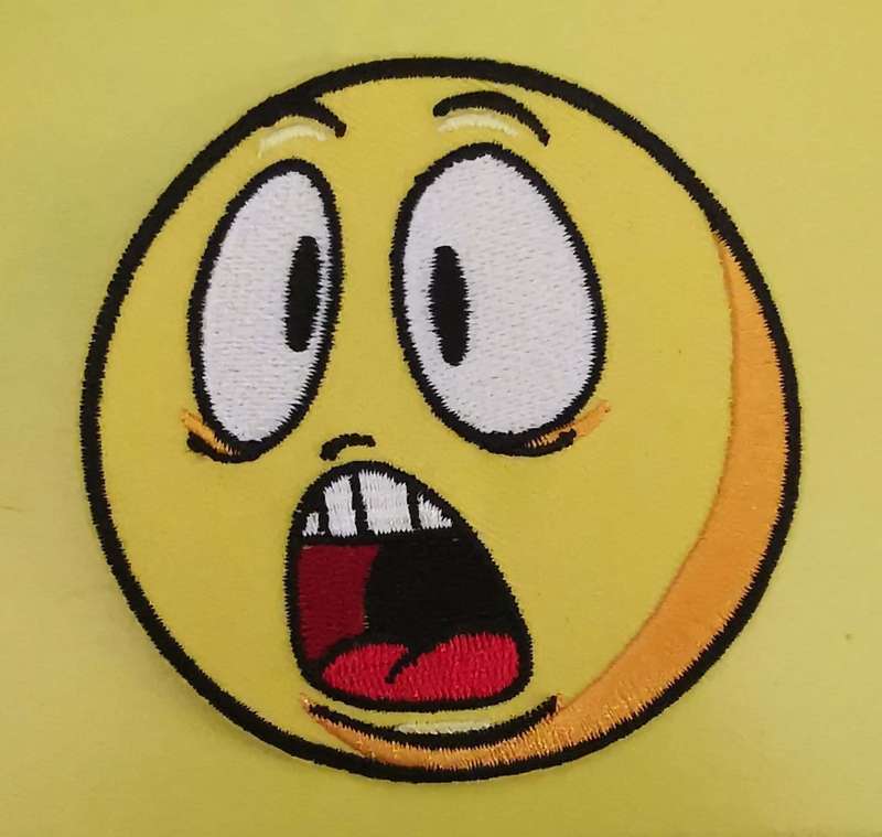 Emoji Embroidered Iron on Patch