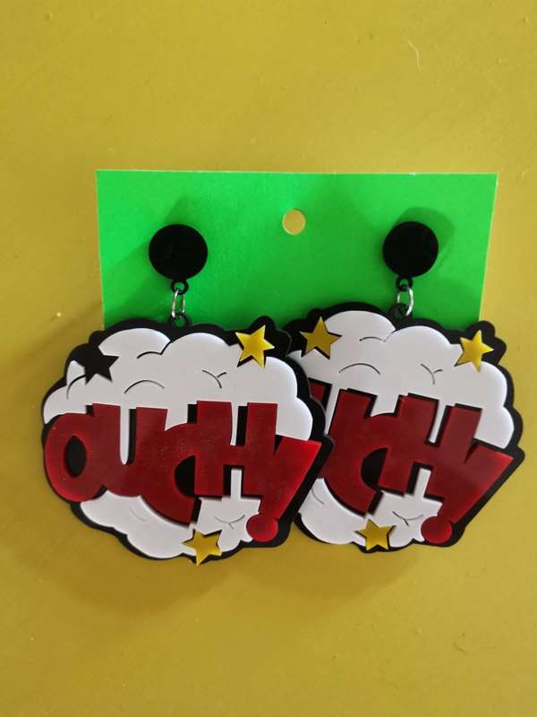 Handmade Perspex earrings