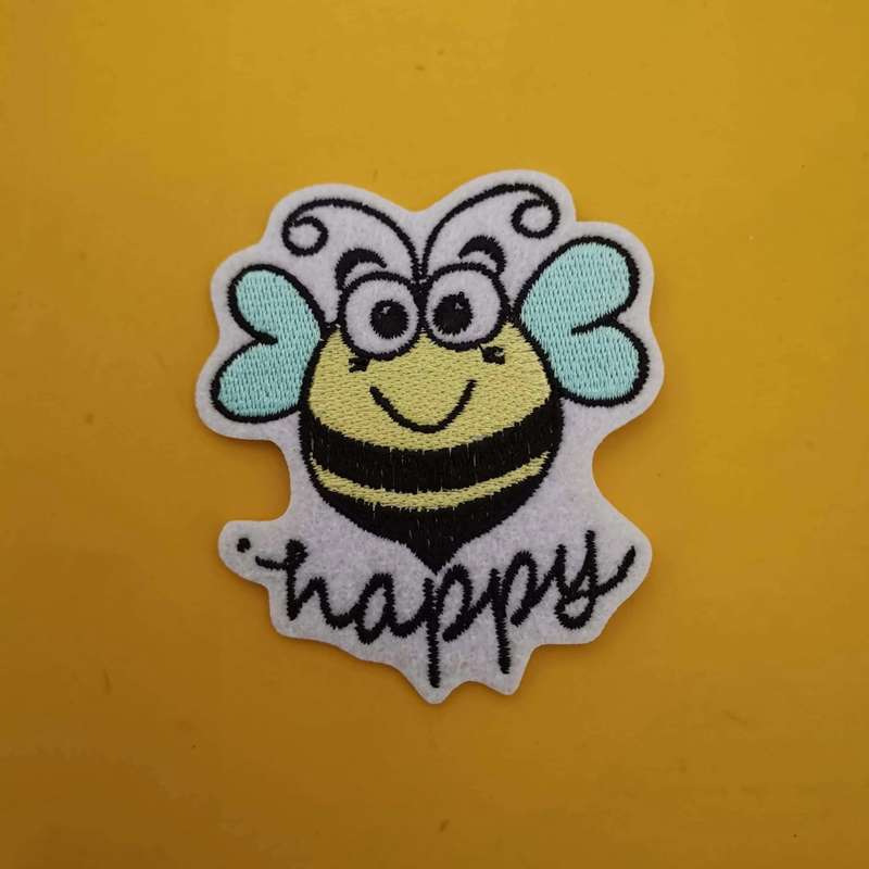 Happy Iron on Patch