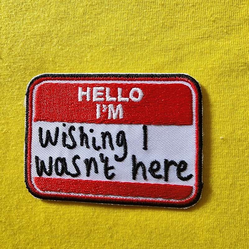 Hello Iron on Patch