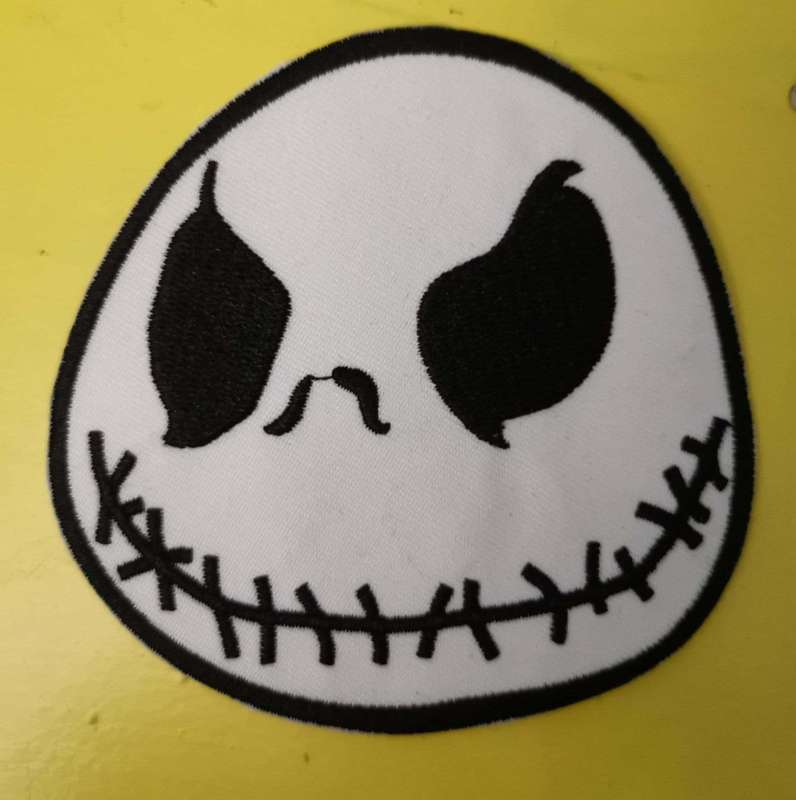 Jack Skellington Embroidered Iron on Patch