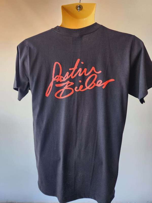 Justin Bieber Double Sided Black T-shirt