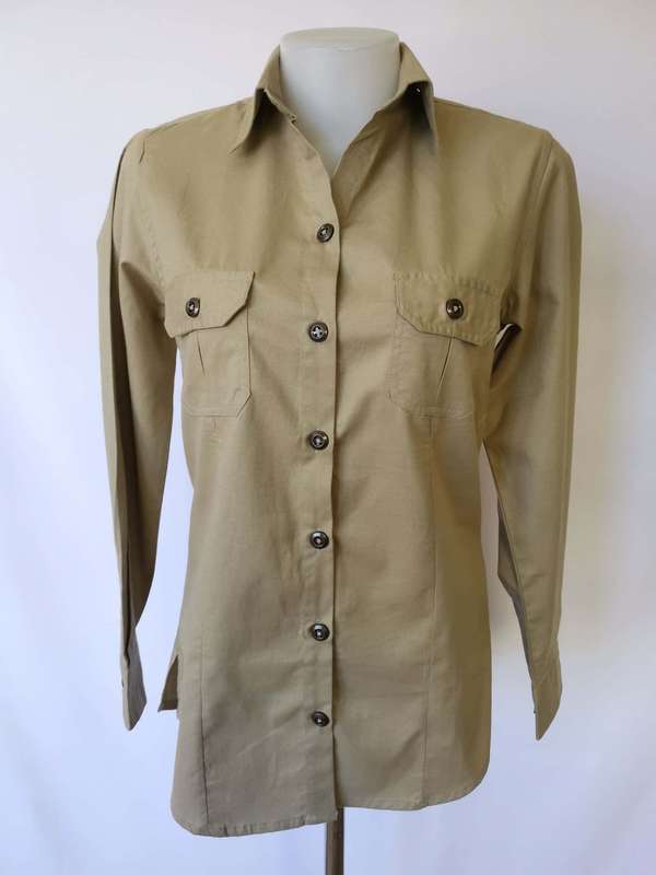 Long Sleeve Green Khaki Shirt