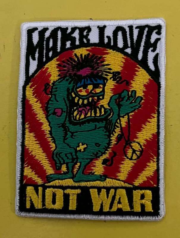 Make love not war Iron on Patch