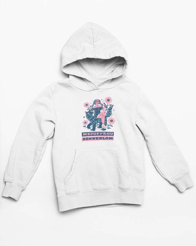 Mejuffrou Sonneblom White Hoodie