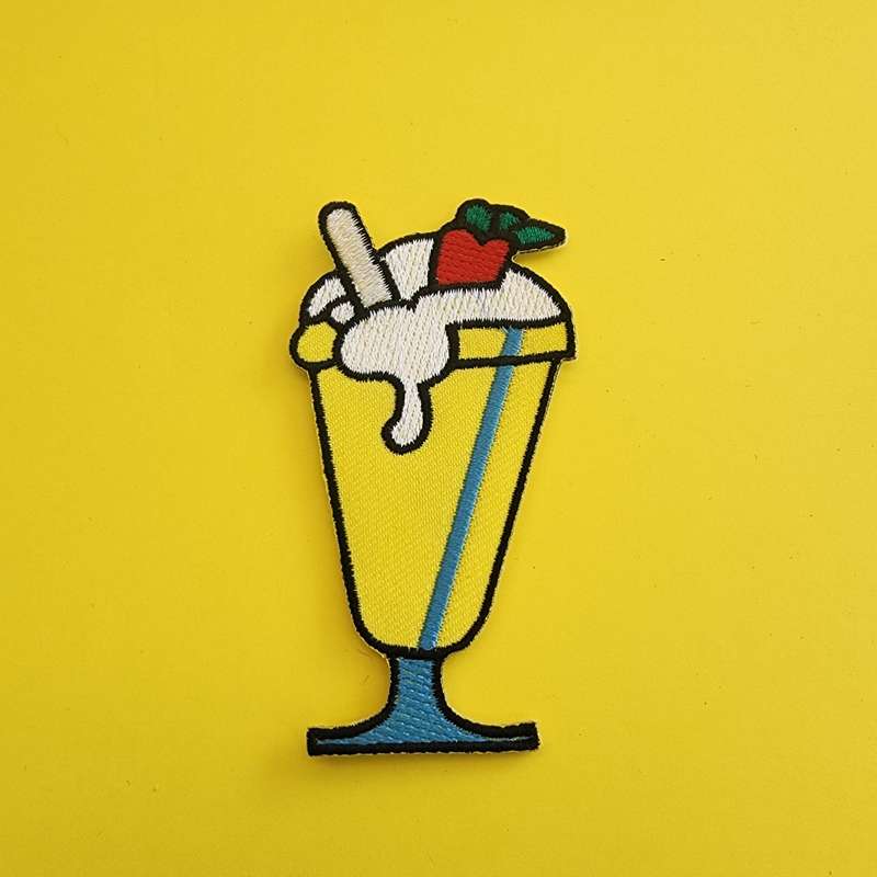 Milkshake Iron on Patch