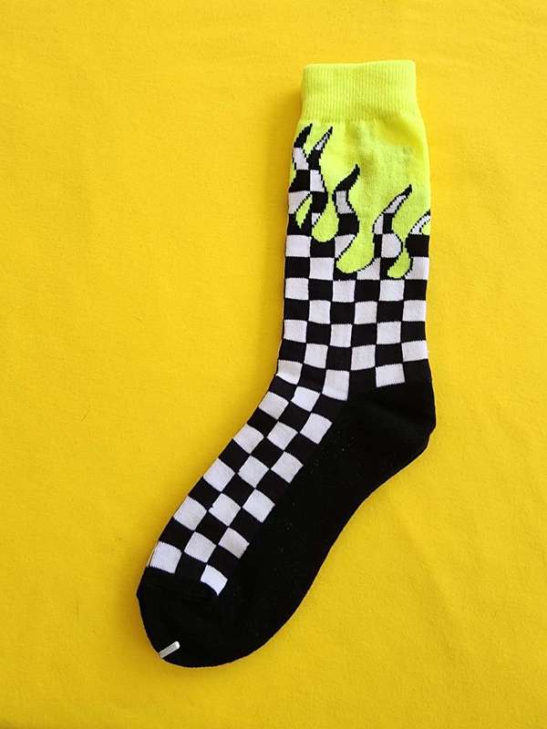 Neon Flames Socks