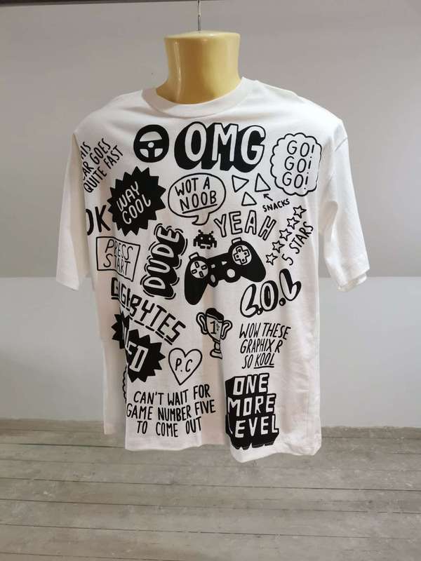 OMG Doodle White Tshirt