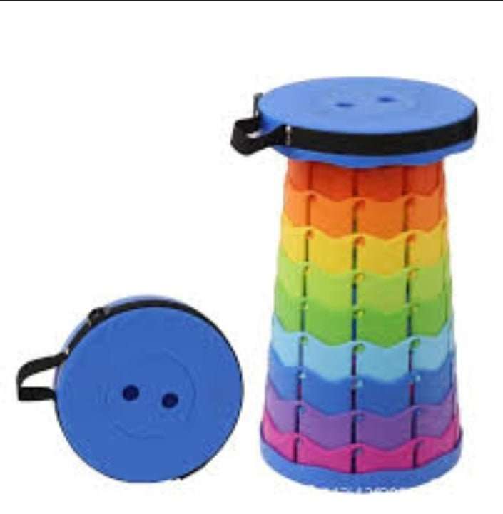 Portable Rainbow Folding Stool (Blue)