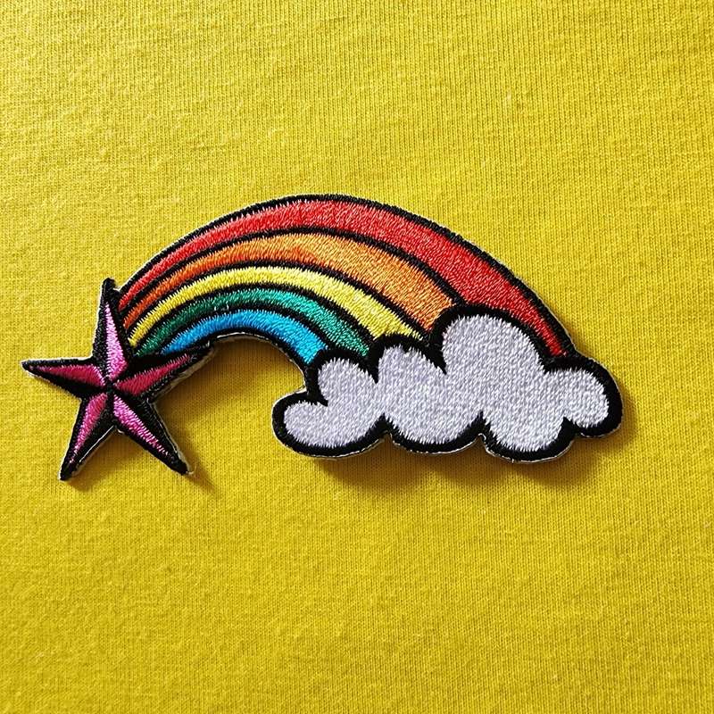 Rainbow cloud Iron on Patch