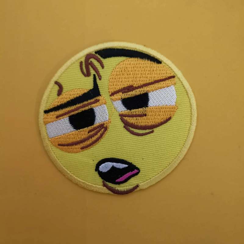 Sad smiley Iron on Patch