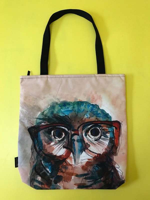 Water Repellent Owl Shopper bag