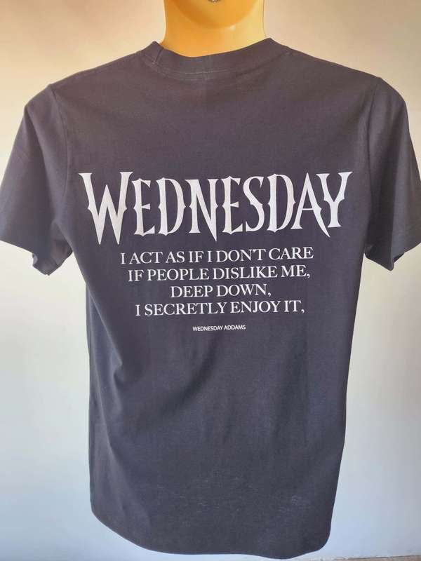 Wednesday Double Sided Black T-shirt