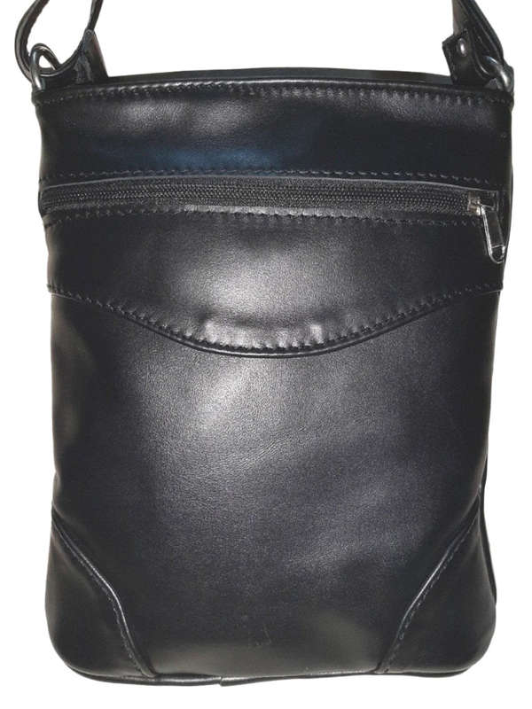 Sling leather bags  big - black / 340 / Length 18cm   Width 5cm  Height 23cms