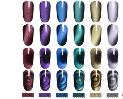LILy CUTE Magnetic Gel Long Lasting Shining Laser Cat Eye Nail Art Soak Off UV LED Gel Va... - LC-06