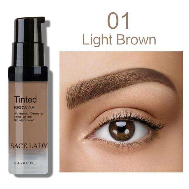 SACE LADY TINTED EYEBROW GEL LONG LASTING WATERPROOF BROW MAKEUP - 1 Light Brown