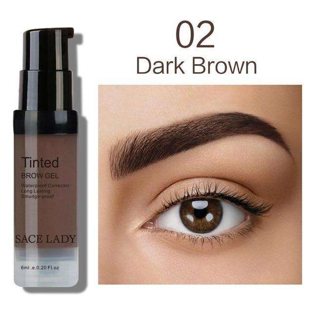 SACE LADY TINTED EYEBROW GEL LONG LASTING WATERPROOF BROW MAKEUP - 2 Dark Brown
