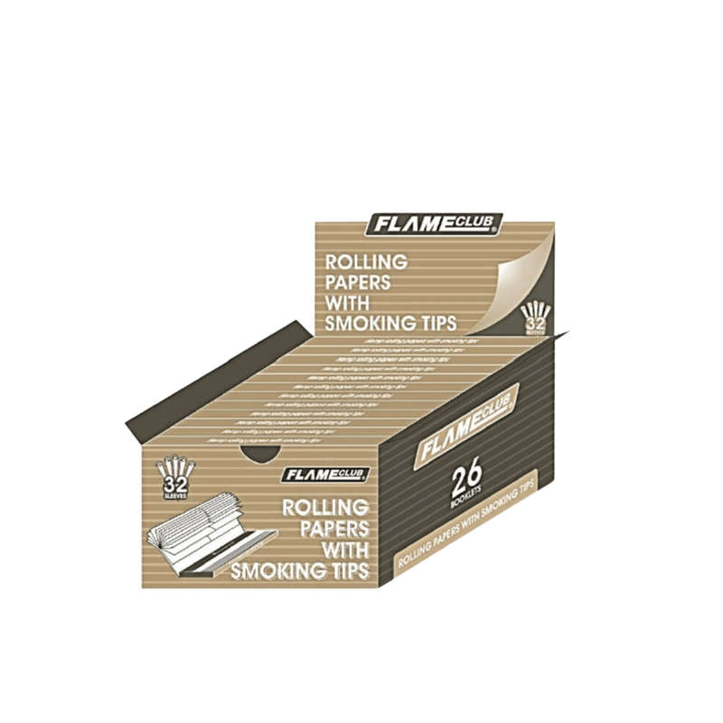 Flame Club Rolling Paper with Filters - Queen Size - Pack (39's)