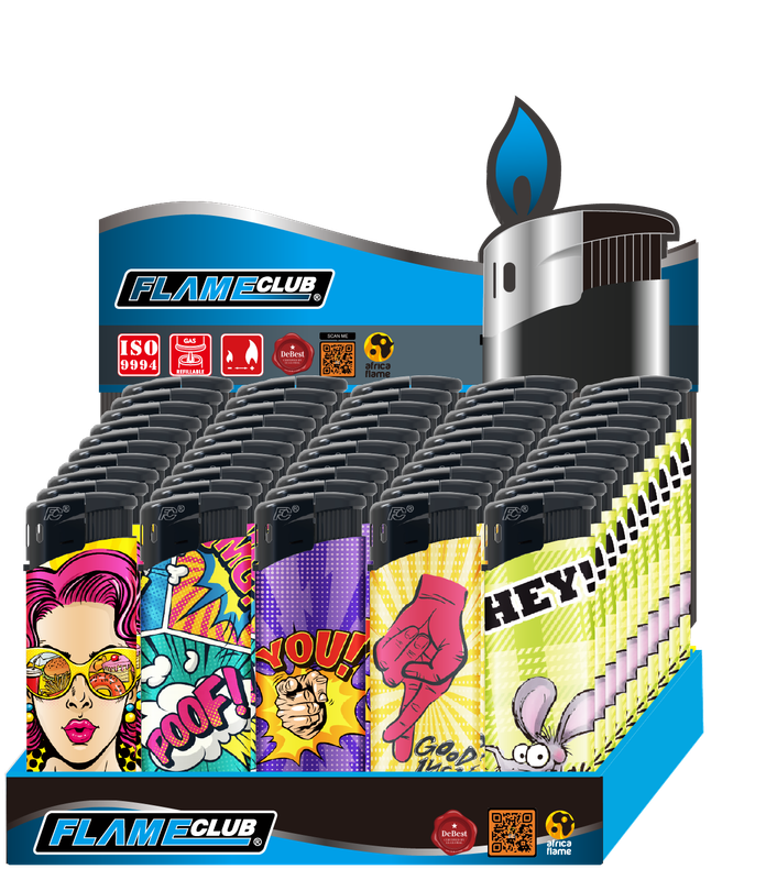 N2 Electronic Refillable Adjustable Designed Lighter - Pack (50's)