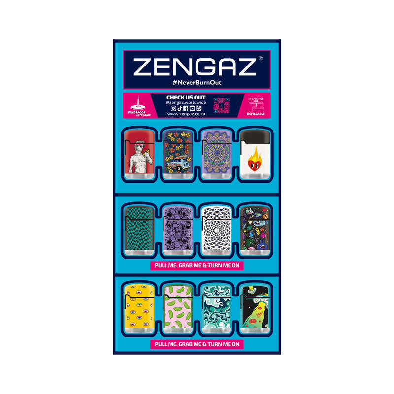 Zengaz Lighter Cube Display ZL 3 Mega Jet Flame - 48 pcs