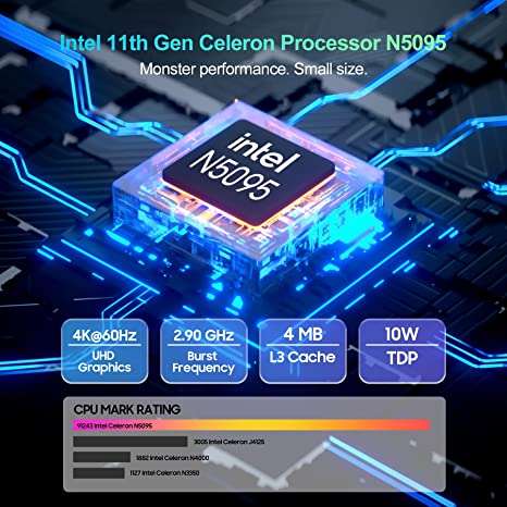 Blackview MP60 Mini PC Windows 11 Pro (8GB RAM / 256GB Storage) - 16GB RAM / 512GB Storage