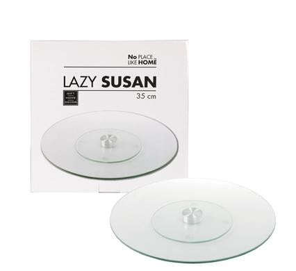 Lazy Susan Glass 35cm Pantry, Bedroom, Bathroom Organization, Table Top Centerpiece, Cabinet Orga...