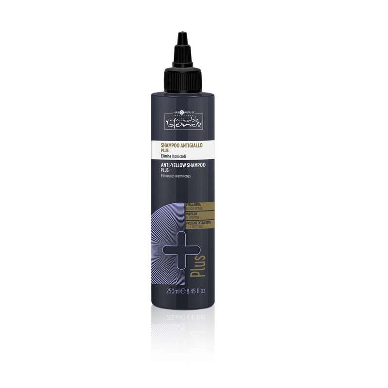 Hair Company Professional Anti Yellow Shampoo 250ml For Blonde Hair with Black Pearl Blueberry & ...