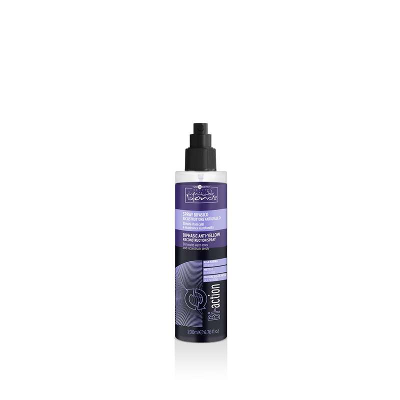 Hair Company Professional Biphasic Anti Yellow Reconstruction Hair Spray 200ml For Blonde Hair wi...
