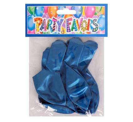Metallic Blue Helium Balloons 6pc