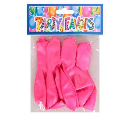 Metallic Pink Helium Balloons 6pc