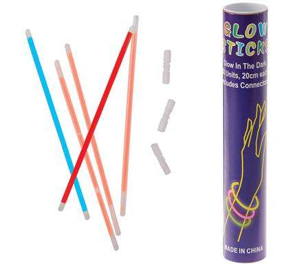 Party Glow Sticks 50x19.5cm with Connectors