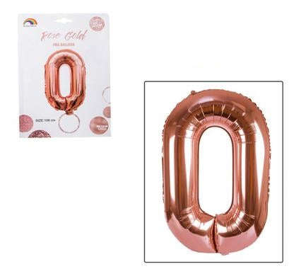 Rose Gold Foil Balloon Helium - Birthday Party Decoration, Anniversary Numbers 0 to 9 ... - Number 4