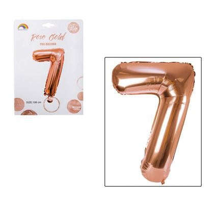 Rose Gold Foil Balloon Helium - Birthday Party Decoration, Anniversary Numbers 0 to 9 ... - Number 4