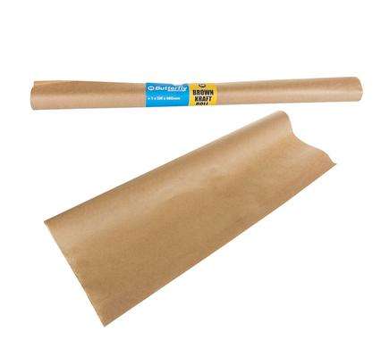Book Cover Brown Kraft Roll 480mm x 5m, Wrapping Paper for Books or Gifts, Packing, Postal