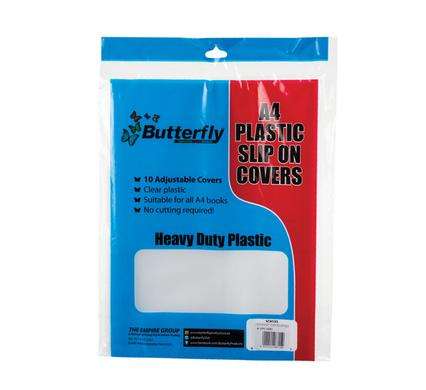 Slip On Clear Book Covers 10 Pack A4 100 Micron