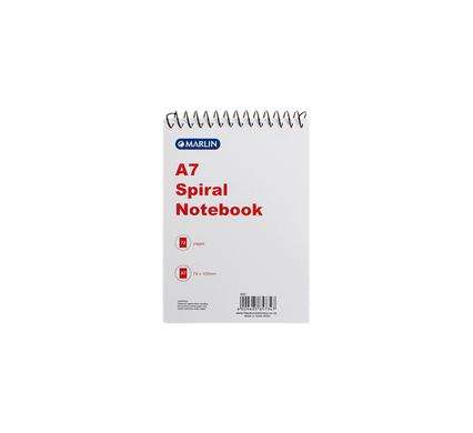 Marlin A7 Spiral Notebook 72 Page