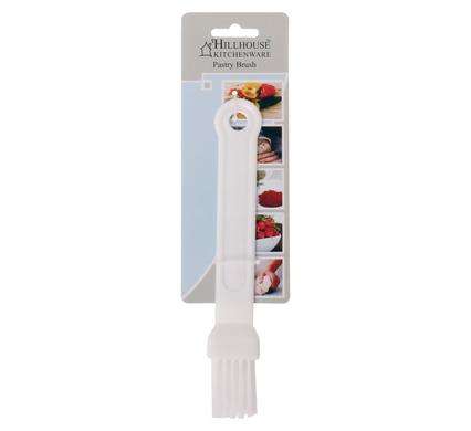 PASTRY-BRUSH PL-HANDLE SQ WHT HILLHOUSE