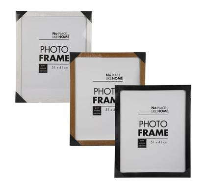 Classic A3 Picture Frame Collage Or Posters 41cmx51cm With Wooden Inlay - White
