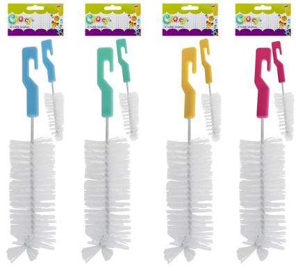 Cooey Baby-Bottle Brushes White 2pc