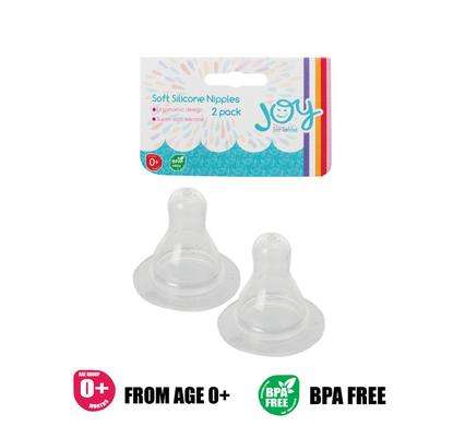 Soft Silicone Baby-Bottle Teats 2pc