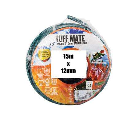 Tuff Mate Garden Hosepipe Coil Flexible, 12mmx15m Long