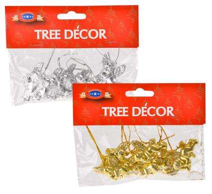 Xmas Tree Decor Cherub Gold 4.5Cm 6Pc