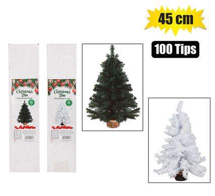 Xmas Tree 45Cm Wooden Stand (100 Tips)