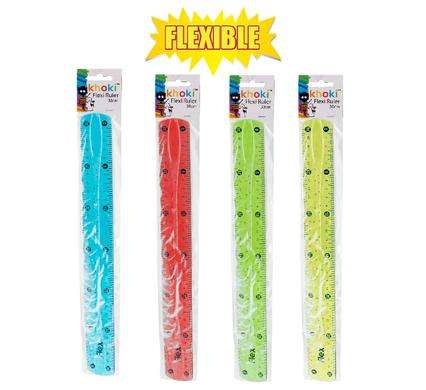 Flexible 30cm Ruler, Stationery Ruler Used for Office, School, Home, Flexibility Reduces Risk of ...