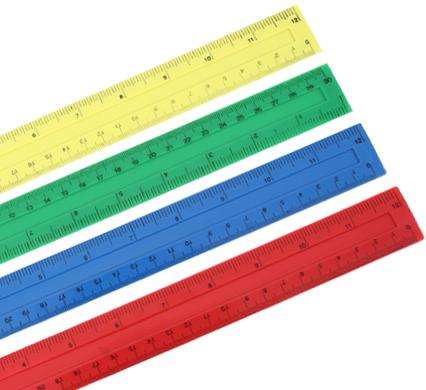 Stationery Ruler 30cm, School Home or Office [4pc] Ruler Set