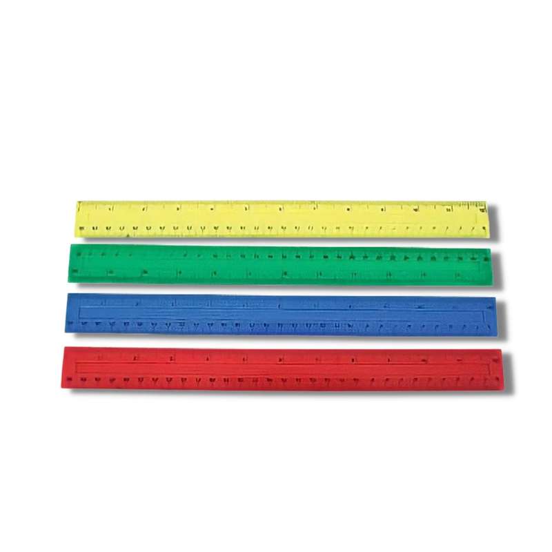 Stationery Ruler 30cm, School Home or Office [4pc] Ruler Set