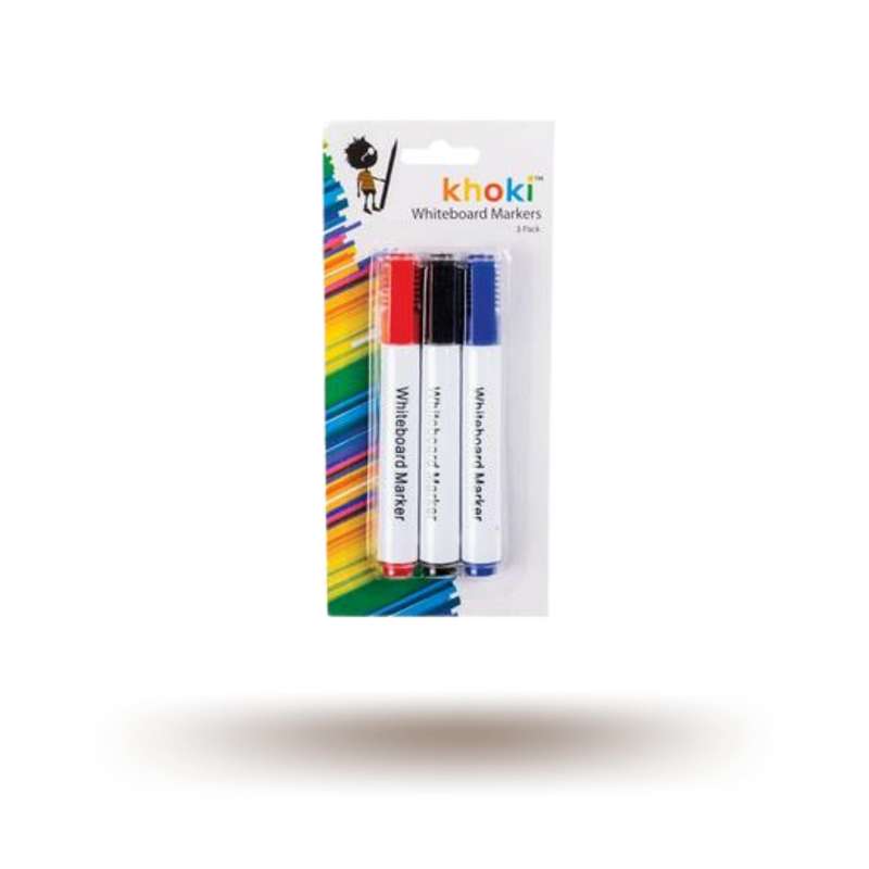 3 Piece Whiteboard Marker Set, 3 Colour Marker Pens