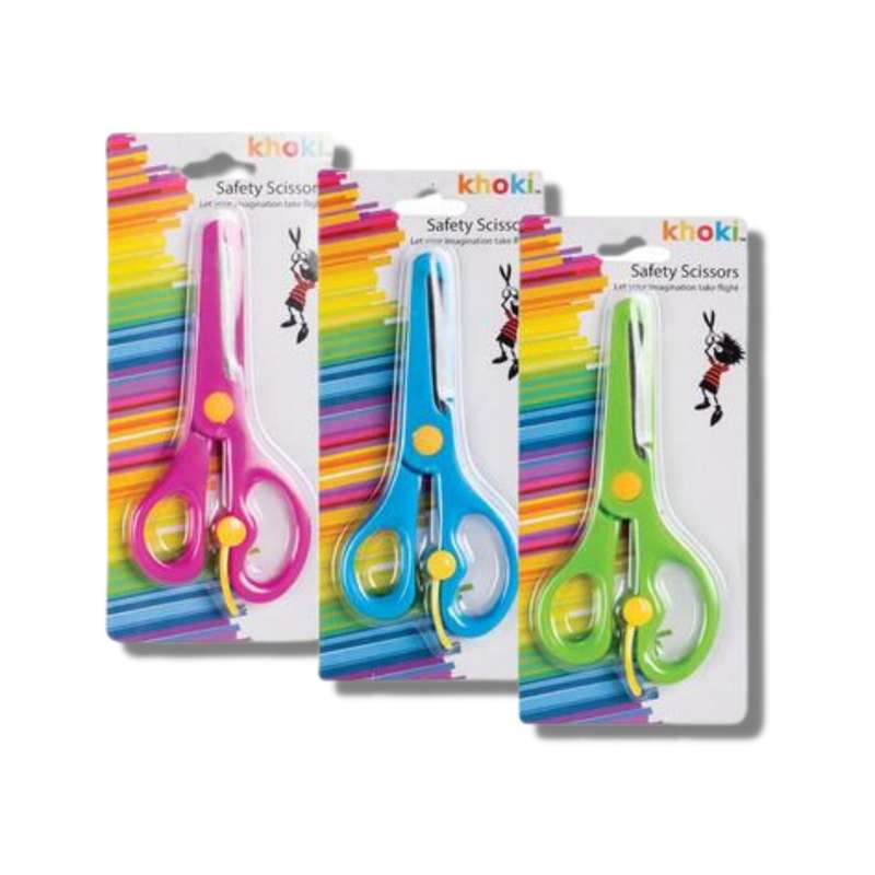 Khoki Toddler Scissors, Safety Traning Scissors for Kids, Plastic Children's Safety Scissors