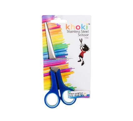 Khoki 17cm Sharp Tip Stainless Steel Scissor with Plastic Easy Grip Handle