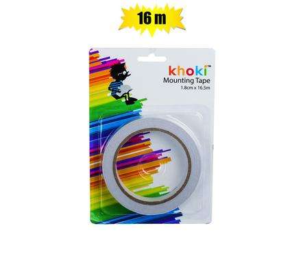 Double Sided Sticky Mounting Tape 18mm x 16.5m, Perfect for the Office, School and Home